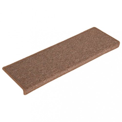 Lépcsőszőnyeg, vidaXL 15 db barna lépcsőszőnyeg 65x21x4 cm