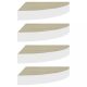 Fali polcok és párkányok, vidaXL 4 db tölgyszínű és fehér MDF fali sarokpolc 25 x 25 x 3,8