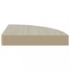Fali polcok és párkányok, vidaXL 4 db tölgyszínű és fehér MDF fali sarokpolc 25 x 25 x 3,8