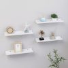 Fali polcok és párkányok, vidaXL 4 db magasfényű fehér fali polc 40 x 9 x 3 cm