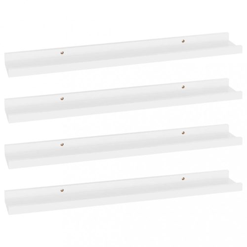 Fali polcok és párkányok, vidaXL 4 db fehér fali polc 60 x 9 x 3 cm