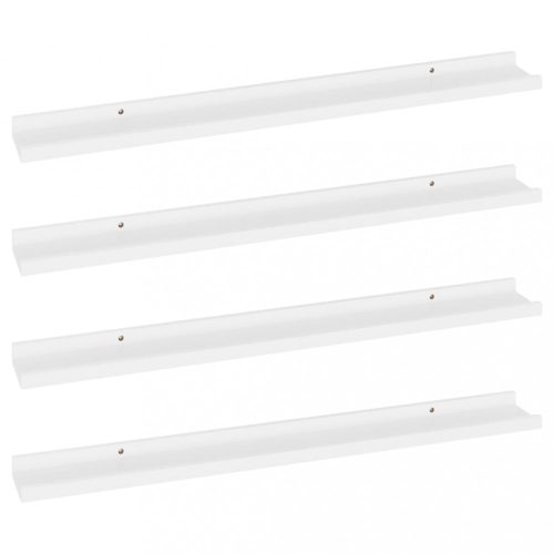 Fali polcok és párkányok, vidaXL 4 db fehér fali polc 80 x 9 x 3 cm