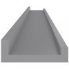 Fali polcok és párkányok, vidaXL 2 db szürke fali polc 100 x 9 x 3 cm