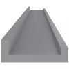Fali polcok és párkányok, vidaXL 4 db szürke fali polc 100 x 9 x 3 cm