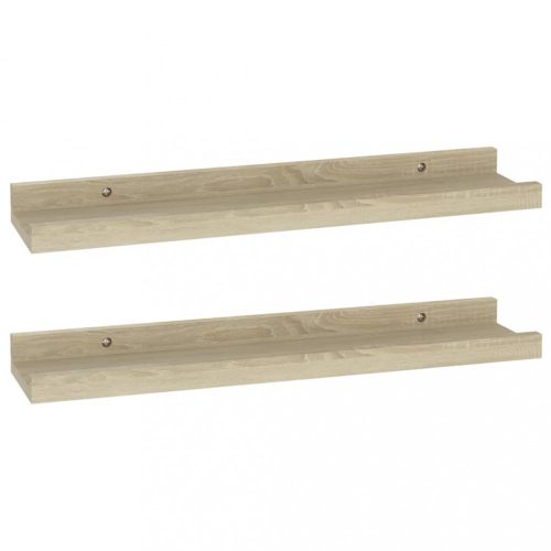 Fali polcok és párkányok, vidaXL 2 db sonoma tölgy színű fali polc 40 x 9 x 3 cm