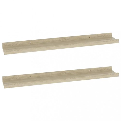 Fali polcok és párkányok, vidaXL 2 db sonoma tölgy színű fali polc 60 x 9 x 3 cm