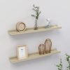 Fali polcok és párkányok, vidaXL 2 db sonoma tölgy színű fali polc 60 x 9 x 3 cm