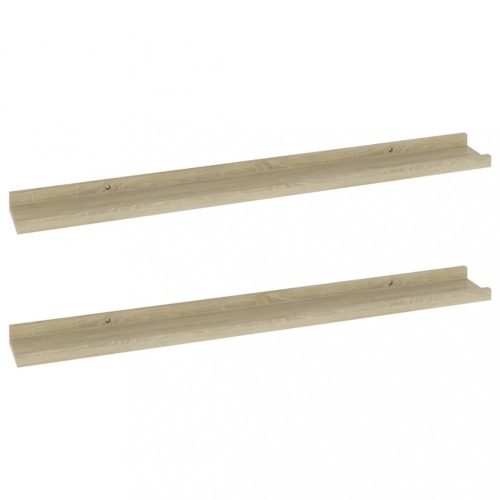 Fali polcok és párkányok, vidaXL 2 db sonoma tölgy színű fali polc 80 x 9 x 3 cm