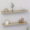 Fali polcok és párkányok, vidaXL 2 db sonoma tölgy színű fali polc 80 x 9 x 3 cm