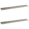 Fali polcok és párkányok, vidaXL 2 db betonszürke fali polc 80 x 9 x 3 cm