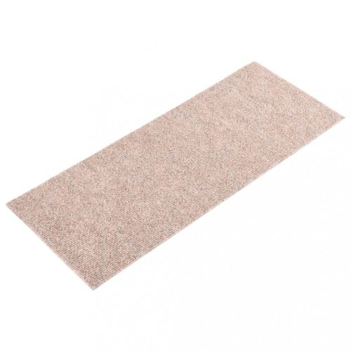 Lépcsőszőnyeg, vidaXL 15 db világosbarna négyszögletes öntapadó lépcsőszőnyeg 60x25cm