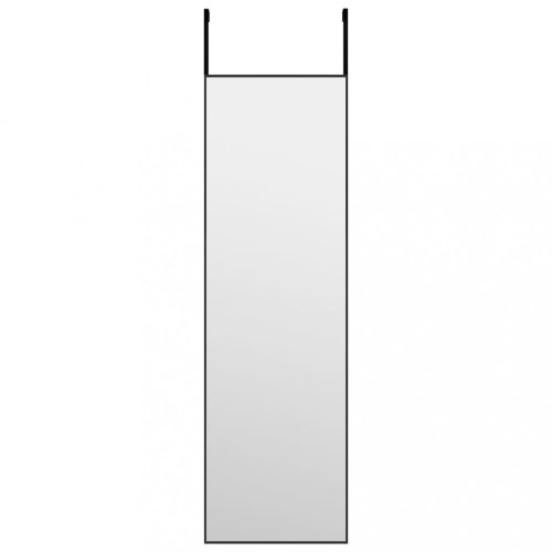 Tükrök, vidaXL fekete üveg és alumínium ajtótükör 30x100 cm