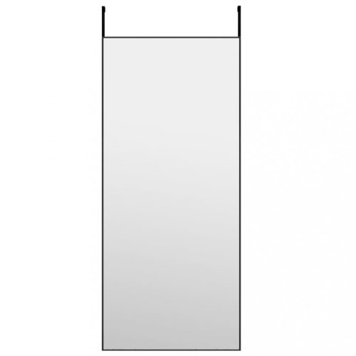Tükrök, vidaXL fekete üveg és alumínium ajtótükör 40x100 cm