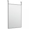 Tükrök, vidaXL fekete üveg és alumínium ajtótükör 50x80 cm
