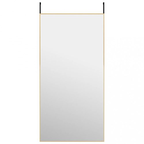 Tükrök, vidaXL arany üveg és alumínium ajtótükör 50x100 cm