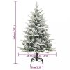 Karácsonyfák, vidaXL PVC és PE műkarácsonyfa pelyhes hóval 120 cm