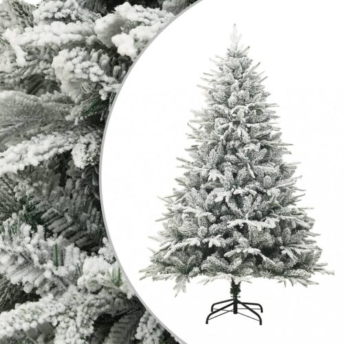 Karácsonyfák, vidaXL PVC és PE műkarácsonyfa pelyhes hóval 150 cm