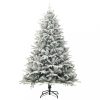 Karácsonyfák, vidaXL PVC és PE műkarácsonyfa pelyhes hóval 150 cm