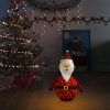 Karácsonyi fények, vidaXL dekoratív luxus szövet karácsonyi LED-es Mikulás figura 60 cm