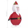 Karácsonyi fények, vidaXL dekoratív luxus szövet karácsonyi LED-es Mikulás figura 60 cm