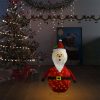 Karácsonyi fények, vidaXL dekoratív luxus szövet karácsonyi LED-es Mikulás figura 90 cm