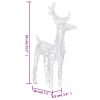 Karácsonyi fények, vidaXL akril rénszarvasos-szános karácsonyi dísz 160 LED-del 130 cm