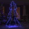 Karácsonyfák, vidaXL 200 LED-es beltéri/kültéri kúp alakú karácsonyfa 98 x 150 cm