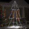 Karácsonyfák, vidaXL 300 LED-es beltéri/kültéri kúp alakú karácsonyfa 120 x 220 cm