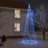 Karácsonyfák, vidaXL kék 1400 LED-es karácsonyfa fémoszloppal 5 m