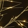 Karácsonyfák, vidaXL 180 LED-es bel-/kültéri meleg fehér fűzfa karácsonyfa 1,8 m