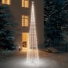 Karácsonyfák, vidaXL kúp alakú karácsonyfa 752 hideg fehér LED-del 160 x 500 cm