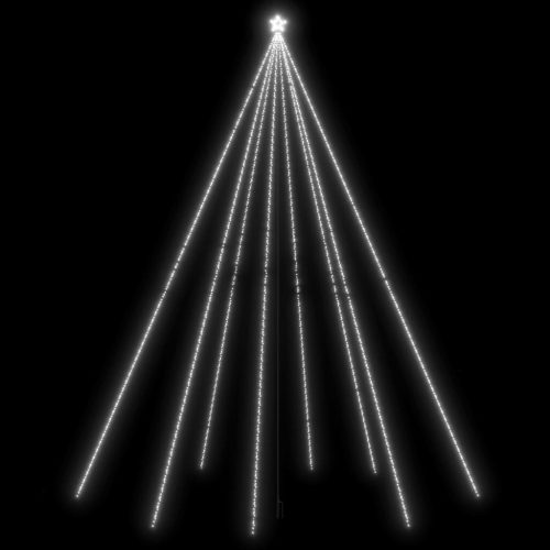 Karácsonyfák, vidaXL hideg fehér LED karácsonyfa beltéri kültéri 1300 LED 8 m