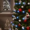 Karácsonyi fények, vidaXL 5 db 5x200 LED-es kék bel-/kültéri napelemes fényfüzér