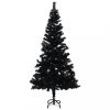 Karácsonyfák, vidaXL fekete PVC műkarácsonyfa állvánnyal 120 cm