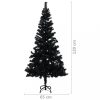 Karácsonyfák, vidaXL fekete PVC műkarácsonyfa állvánnyal 120 cm