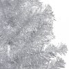 Karácsonyfák, vidaXL ezüstszínű PET műkarácsonyfa állvánnyal 120 cm