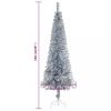 Karácsonyfák, vidaXL ezüstszínű vékony karácsonyfa 150 cm