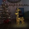 Karácsonyi fények, vidaXL akril karácsonyi rénszarvas dekoráció 90 LED-del 60x16x100 cm