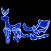 Karácsonyi fények, vidaXL karácsonyi rénszarvasos-szános hálós díszvilágítás 432 LED-del