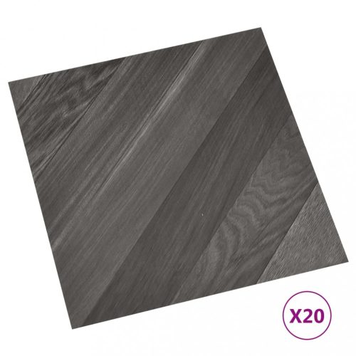 Padlóburkolatok és szőnyegek, vidaXL 20 db szürke csíkos öntapadó PVC padlólap 1,86 m²