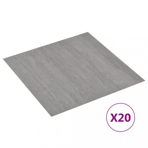 Padlóburkolatok és szőnyegek, vidaXL 20 db szürke pontozott öntapadó PVC padlólap 1,86 m²
