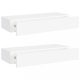 Fali polcok és párkányok, vidaXL 2 db fehér MDF falra szerelhető fiókos polc 60 x 23,5 x 10 cm