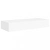 Fali polcok és párkányok, vidaXL 2 db fehér MDF falra szerelhető fiókos polc 60 x 23,5 x 10 cm