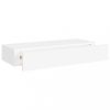 Fali polcok és párkányok, vidaXL 2 db fehér MDF falra szerelhető fiókos polc 60 x 23,5 x 10 cm