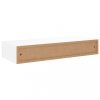 Fali polcok és párkányok, vidaXL 2 db fehér MDF falra szerelhető fiókos polc 60 x 23,5 x 10 cm