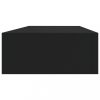 Fali polcok és párkányok, vidaXL 2 db fekete MDF falra szerelhető fiókos polc 60 x 23,5 x 10 cm