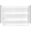 Fürdőszobai pipereasztalok, vidaXL fényes fehér MDF tükrös fürdőszobaszekrény 80 x 15 x 60