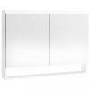 Fürdőszobai pipereasztalok, vidaXL fényes fehér MDF tükrös fürdőszobaszekrény 80 x 15 x 60
