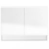 Fürdőszobai pipereasztalok, vidaXL fényes fehér MDF tükrös fürdőszobaszekrény 80 x 15 x 60