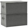 Háztartási tárolódobozok, vidaXL 2 db antracitszürke szövet tárolódoboz 50 x 30 x 25 cm